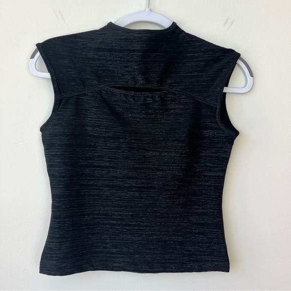 Vintage Dolhouse Mockneck Cutout Shimmer Sleeveless Top - Picture 1 of 5